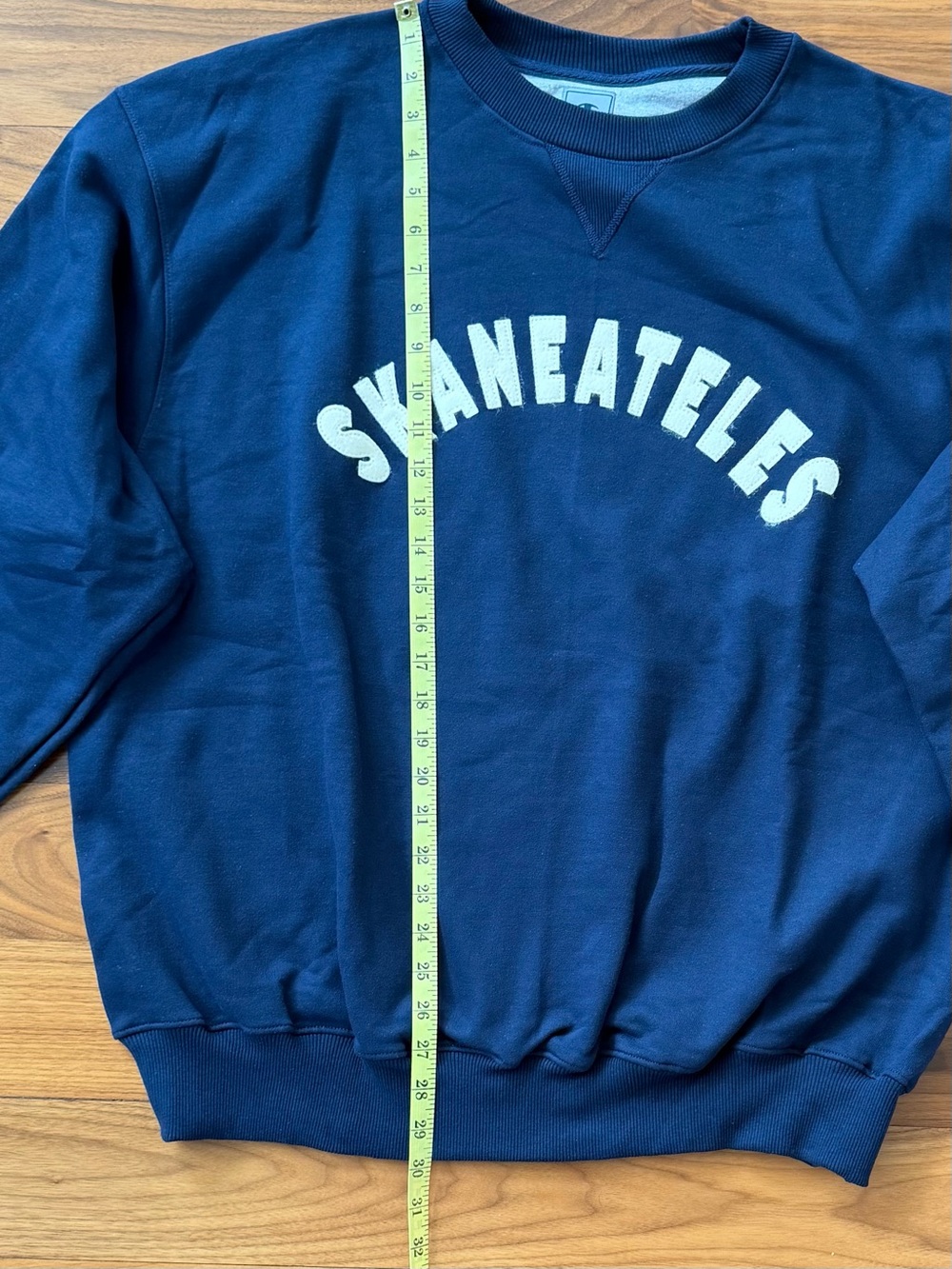 NWOT Champion Skaneateles Sweater Sweatshirt Navy Crewneck XL Collegiate Preppy - Picture 12 of 16